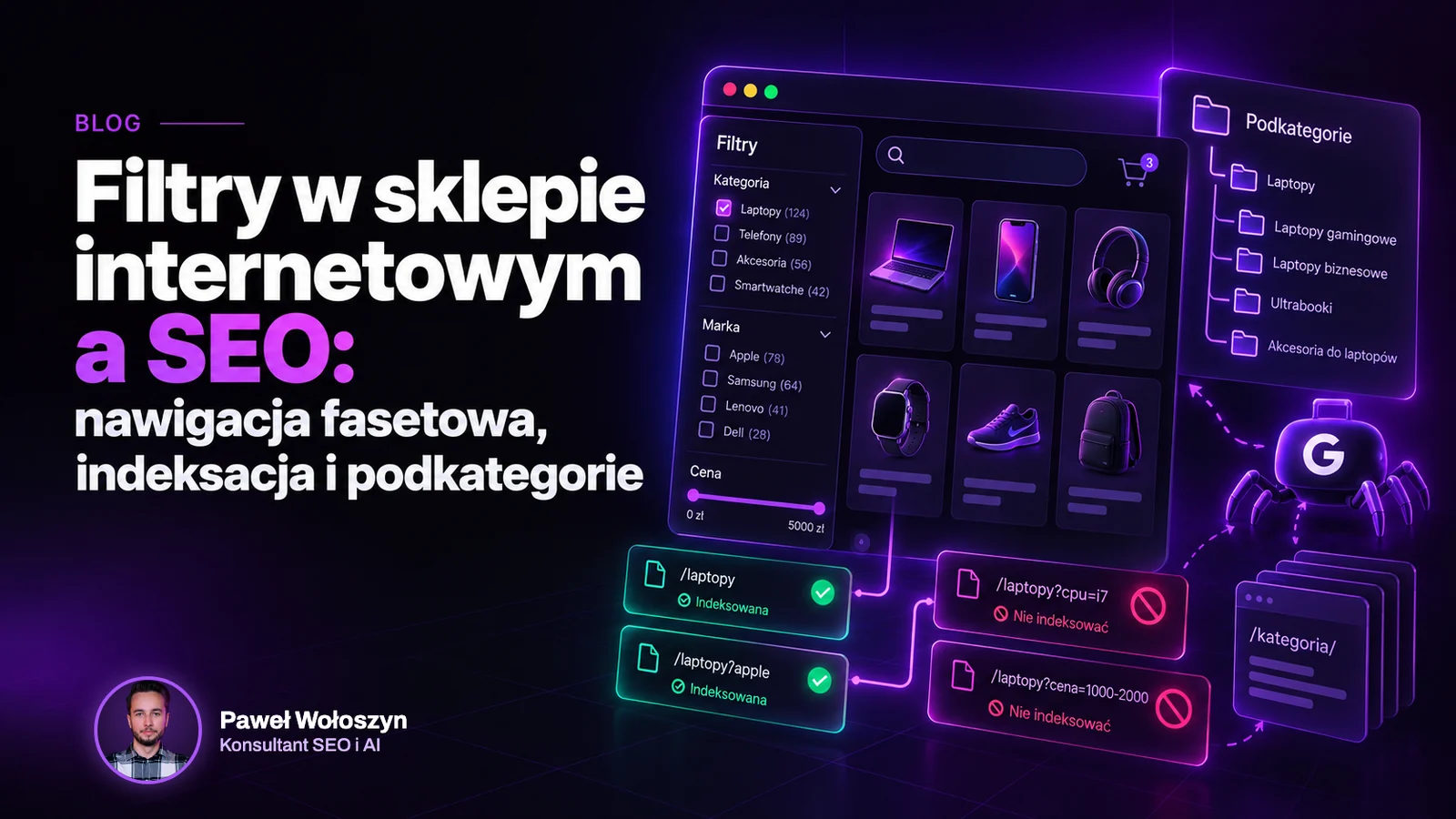 Filtry w sklepie internetowym a SEO: nawigacja fasetowa, indeksacja i podkategorie