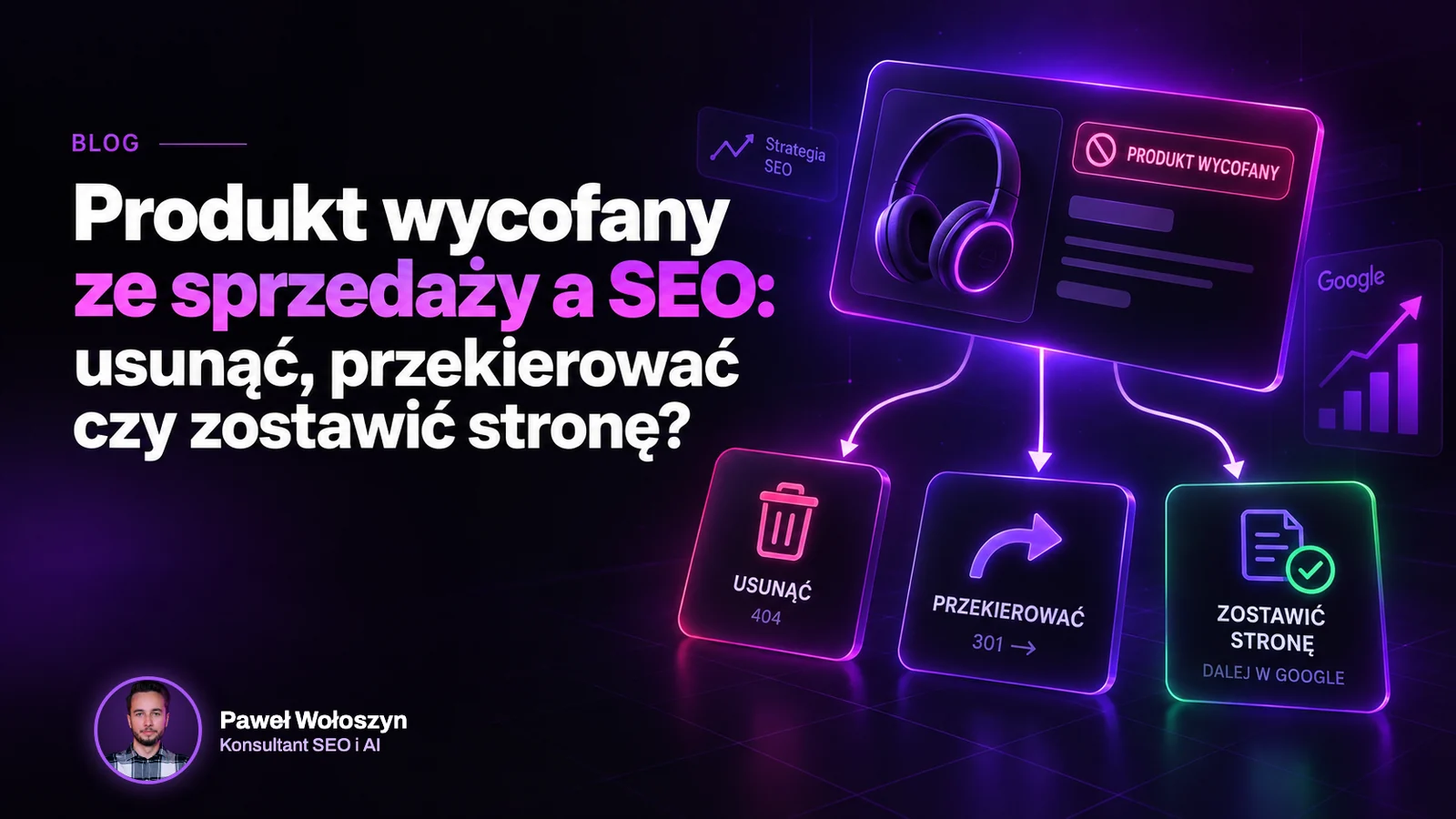 Produkt wycofany ze sprzedaży a SEO: usunąć, przekierować czy zostawić stronę?